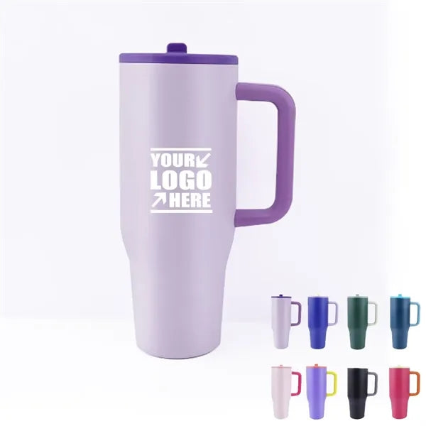 Tumbler With Handle And Straw