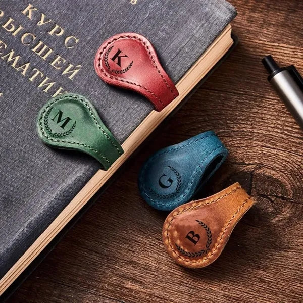 Magnetic Leather Bookmark