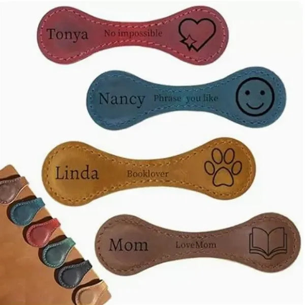 Magnetic Leather Bookmark