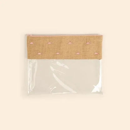 DOLLFACE POUCH - JUTE + CLEAR
