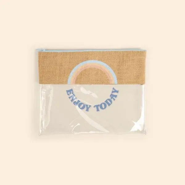DOLLFACE POUCH - JUTE + CLEAR