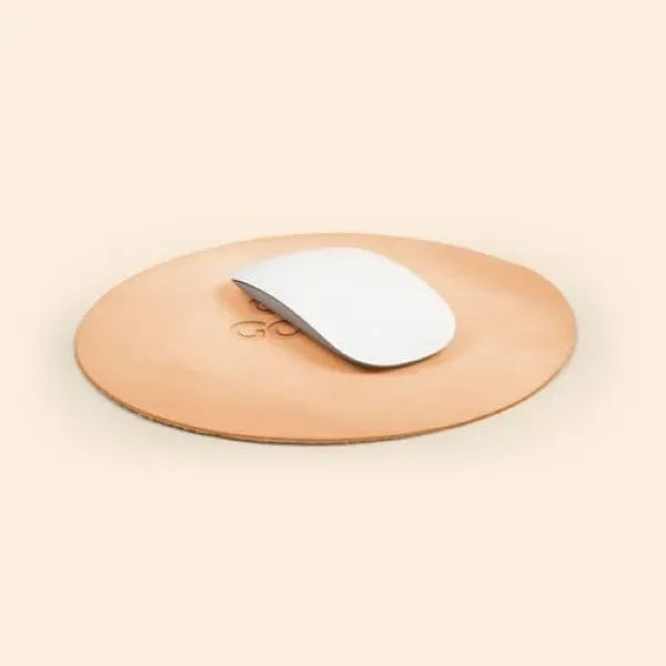 ROUND LEATHER MOUSEPAD