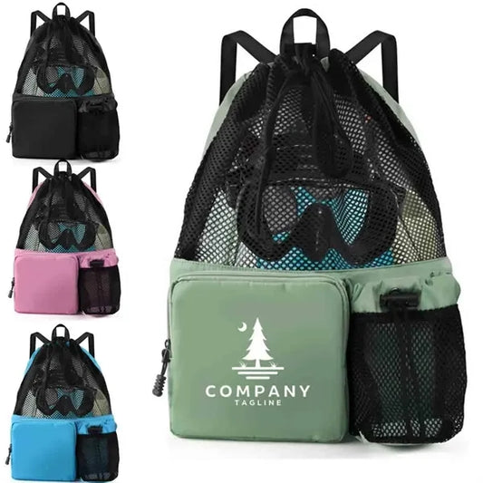 Mesh Drawstring Backpack for Swimming