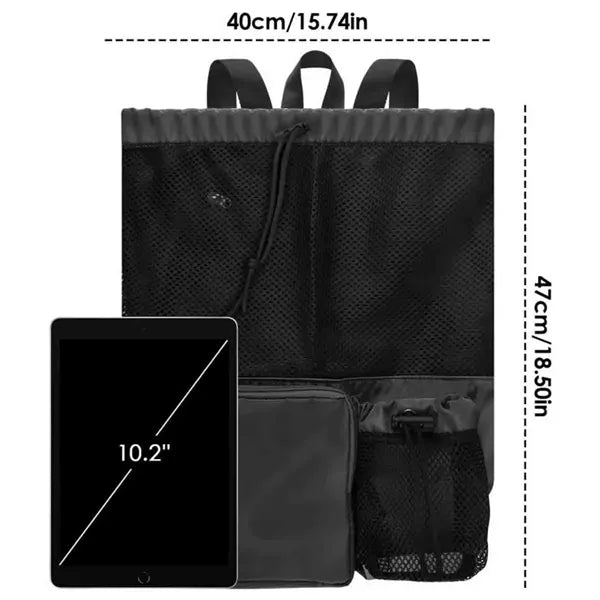 Mesh Drawstring Backpack for Swimming