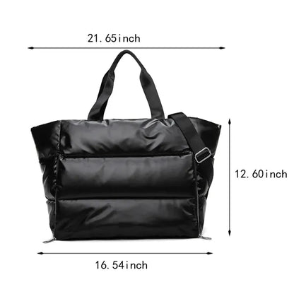 Large Travel Yoga Fitness Compartment Puffy Handbag Tote Bag