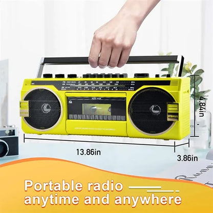 Portable Wireless Cassette Boombox Bluetooth Speakers Radio