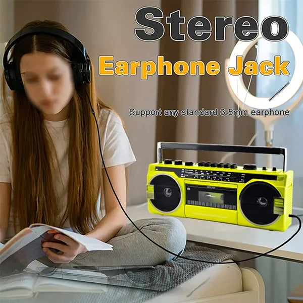 Portable Wireless Cassette Boombox Bluetooth Speakers Radio