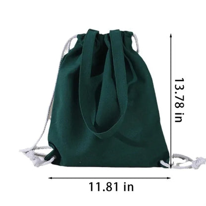 Eco-friendly Durable Cotton Sports Drawstring Backpack Tote