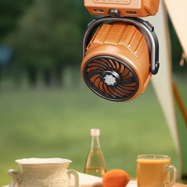Portable Rechargeable Outdoor Camping Lighting Electric Fan