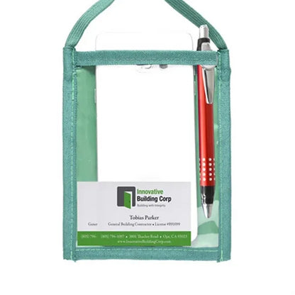 Oxford Badge Card Holder Neck Wallet with Adjustable Lanyard