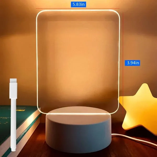 Bedroom Home Office Gifts Light Up Clear Dry Erase Board