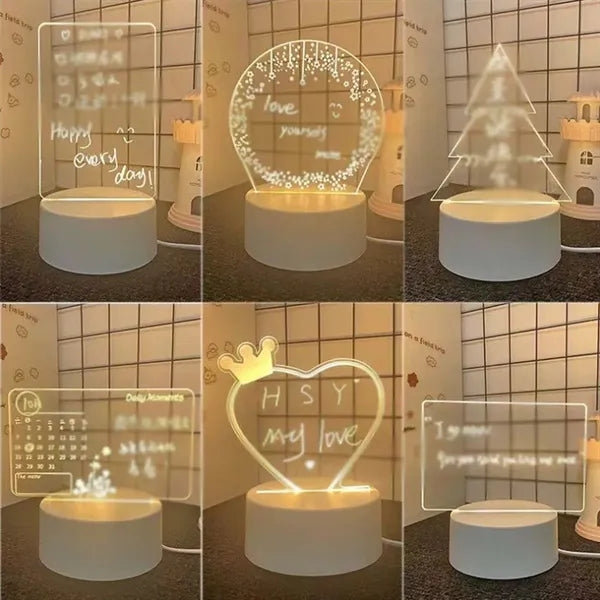 Bedroom Home Office Gifts Light Up Clear Dry Erase Board
