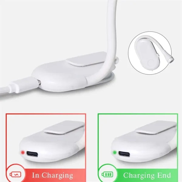 Compact Adjustable Clip On Rechargeable LED Book Light