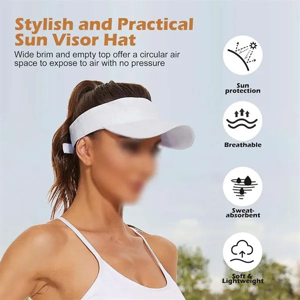 Unisex Adjustable Breathable Golf Sports Sun Visor Cap Hat