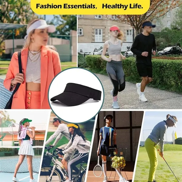 Unisex Adjustable Breathable Golf Sports Sun Visor Cap Hat