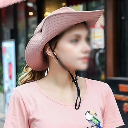 Outdoor Sun Fishing Breathable Wide Brim Summer Bucket Hat