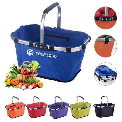 Portable foldable eco-friendly shopping picnic basket