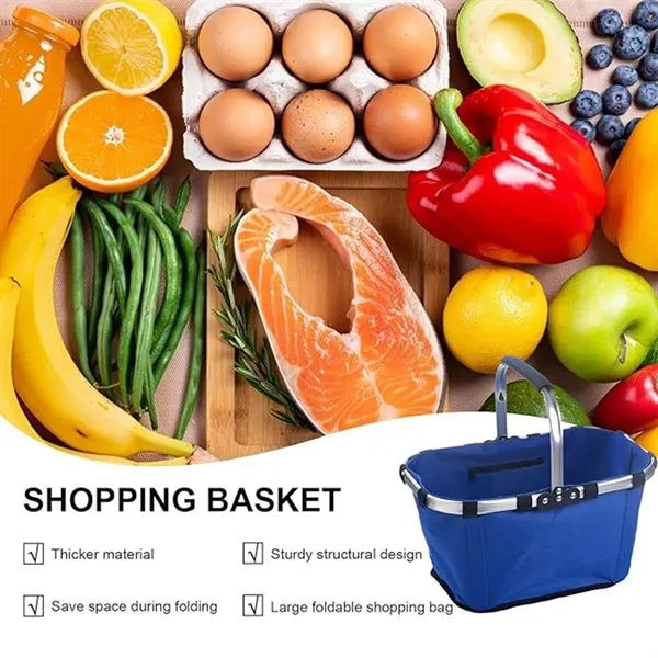 Portable foldable eco-friendly shopping picnic basket