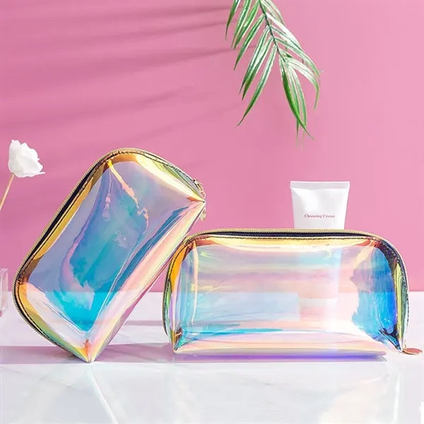 Laser Cosmetic Bag Travel Toiletry Pouch with Zipper