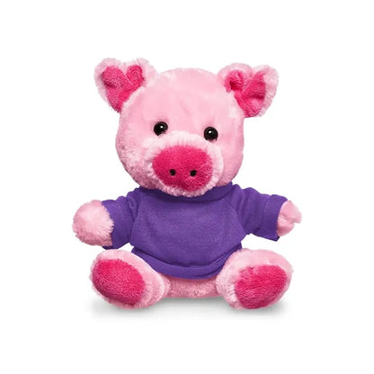 7" Plush Pig With T-Shirt
