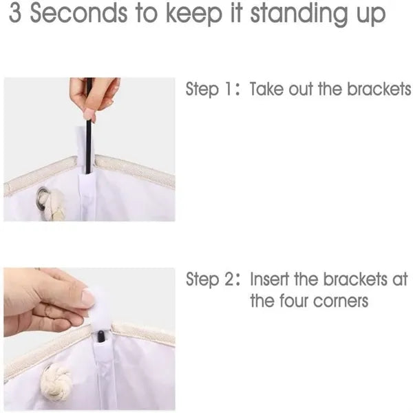 Foldable laundry storage basket