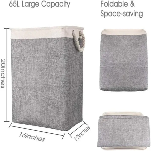 Foldable laundry storage basket
