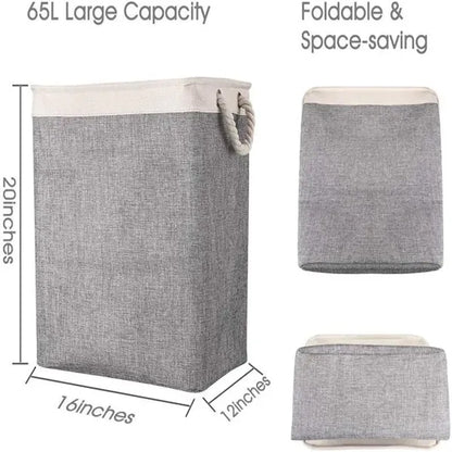 Foldable laundry storage basket