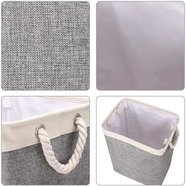 Foldable laundry storage basket