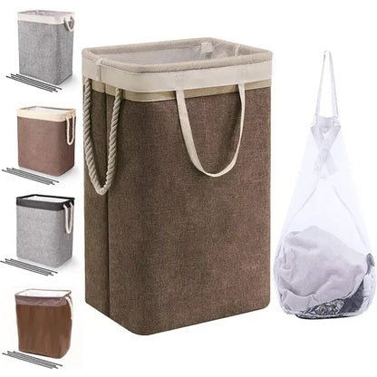 Foldable laundry storage basket