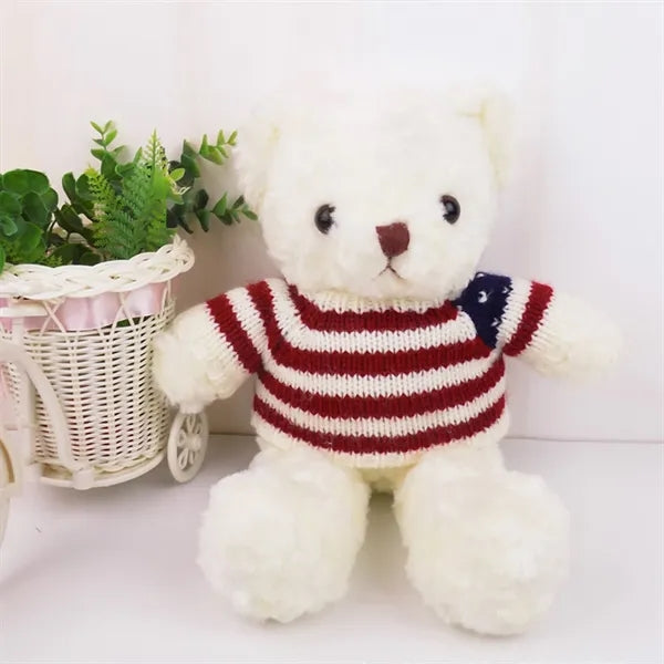 Plush Teddy Bear w/Choice of T-Shirt Color