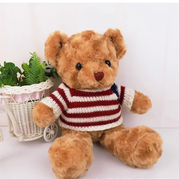 Plush Teddy Bear w/Choice of T-Shirt Color