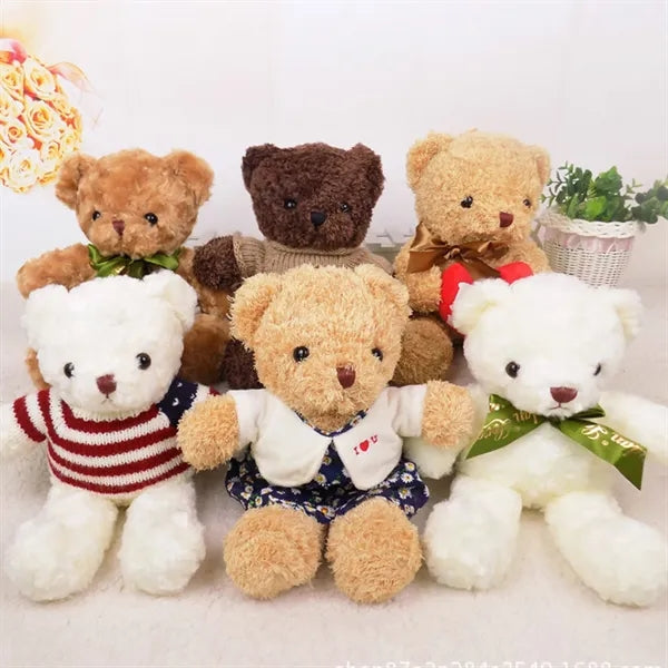 Plush Teddy Bear w/Choice of T-Shirt Color