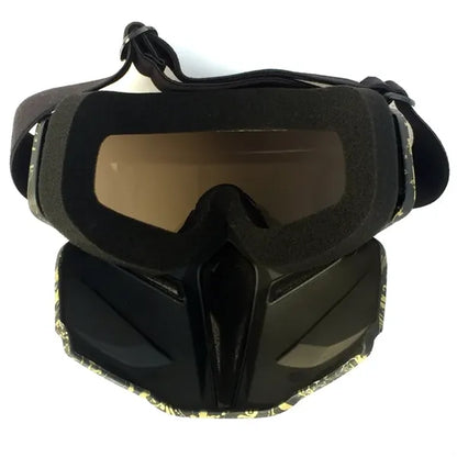 Motorcycle Helmet Riding Goggles Glasses With Face Mask