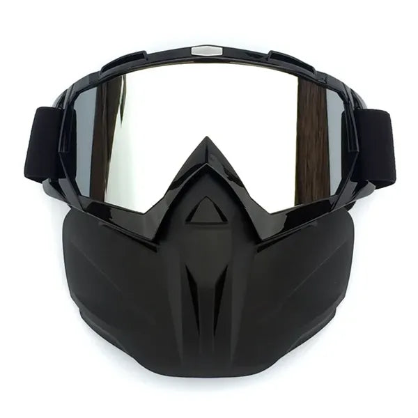 Motorcycle Helmet Riding Goggles Glasses With Face Mask