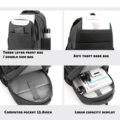 Travel Business Backpack with USB Charging Port