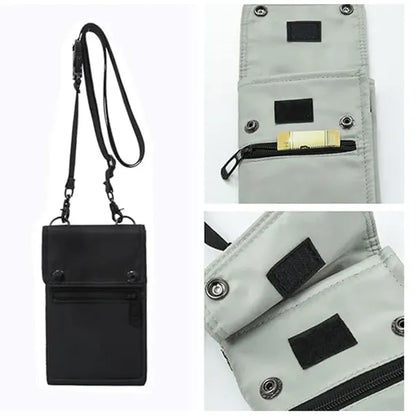 Waterproof Trifold Crossbody Bag with Shoulder Strap