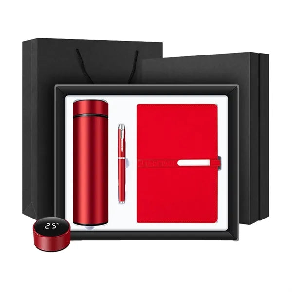 3Pcs Thermos Cup Pen Notebook Business Gift Box