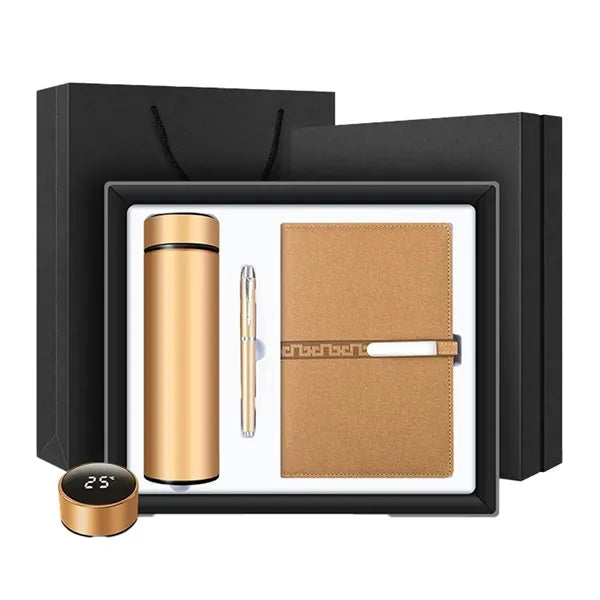 3Pcs Thermos Cup Pen Notebook Business Gift Box