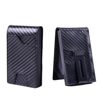 RFID Blocking Wallet Card Holder with Money Clip