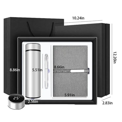 3Pcs Thermos Cup Pen Notebook Business Gift Box