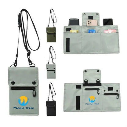 Waterproof Trifold Crossbody Bag with Shoulder Strap