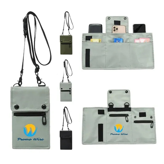 Waterproof Trifold Crossbody Bag with Shoulder Strap