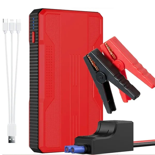 Portable Car Jump Starter with Smart Clamps and LED Torch