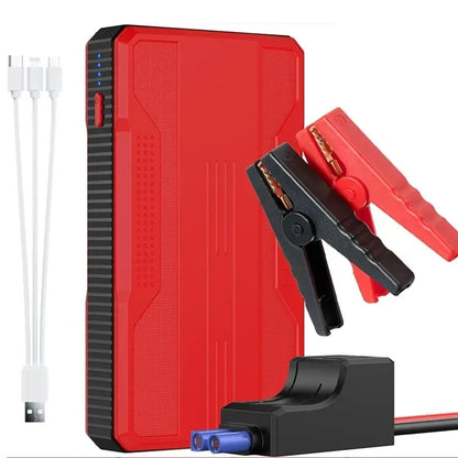 Portable Car Jump Starter with Smart Clamps and LED Torch
