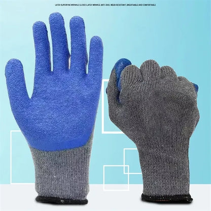 Wear-Resistant Work Gloves with Latex Palm Coated