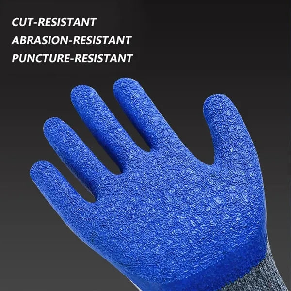 Wear-Resistant Work Gloves with Latex Palm Coated