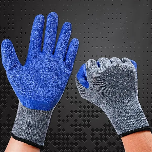 Wear-Resistant Work Gloves with Latex Palm Coated