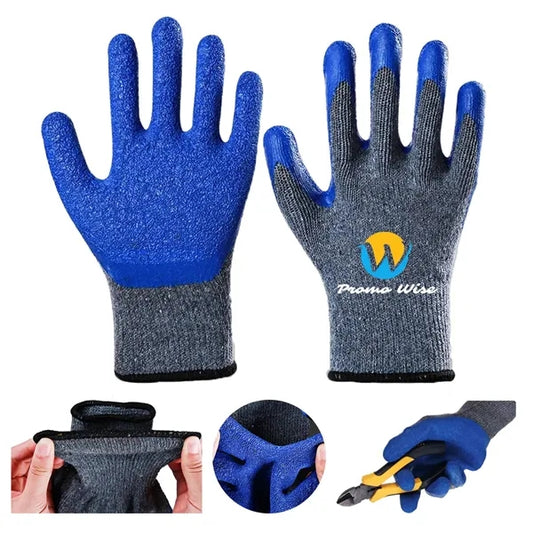 Wear-Resistant Work Gloves with Latex Palm Coated