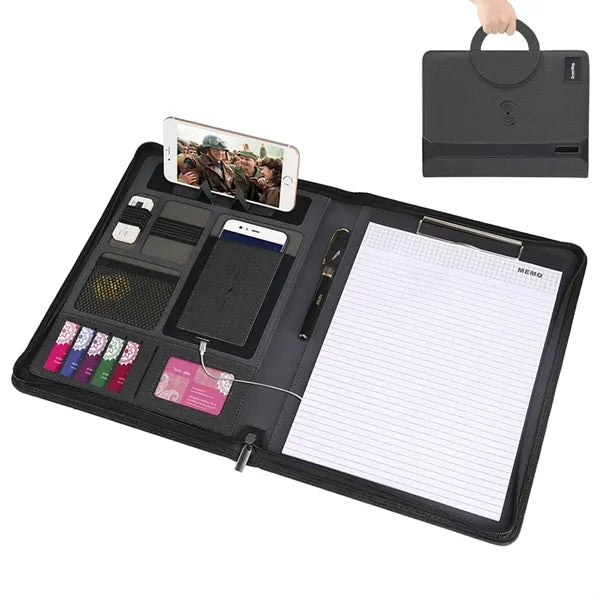 Wireless Charging Portfolio With Backlit Logo