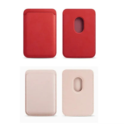 Magnetic Leather Phone Wallet Stick On Card Holder"